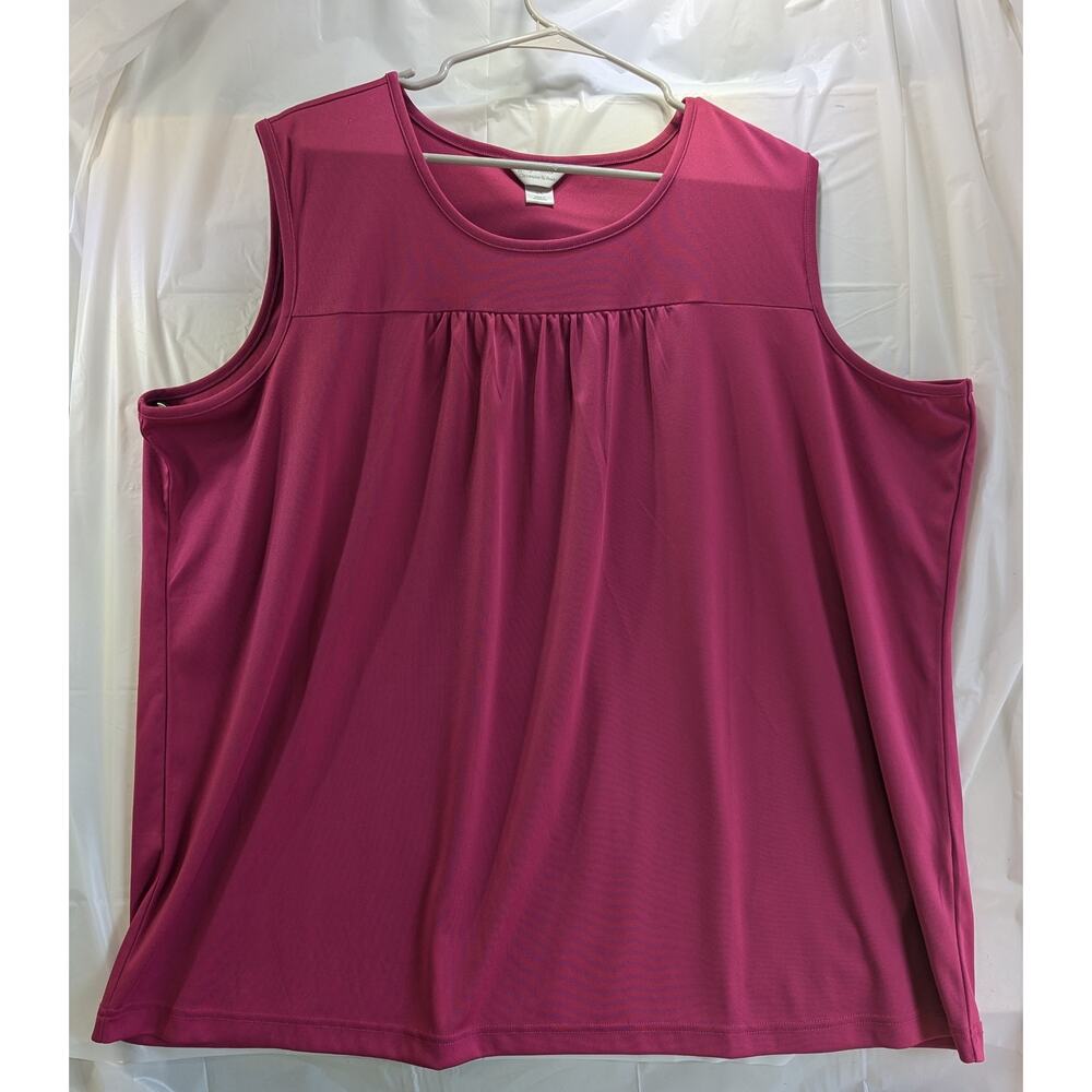 C.J. Banks Christopher & Banks Pink Sleeveless 3X Top